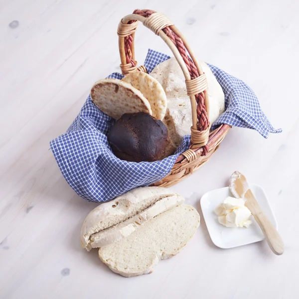 Cesto de pão — Fotografia de Stock