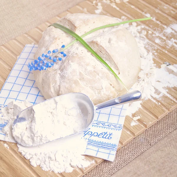 Taze organik ev yapımı ekmek — Stok fotoğraf