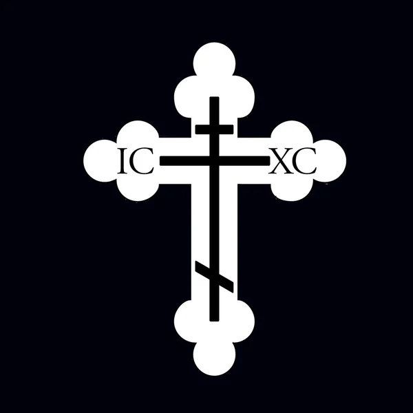 stock image Cross on black