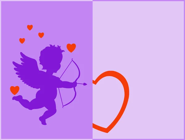 Cupidon silhouette — Stockfoto