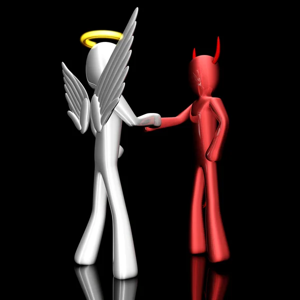 Acordo Anjo e Diabo — Fotografia de Stock