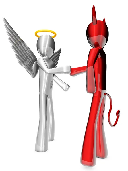Acordo Anjo e Diabo — Fotografia de Stock