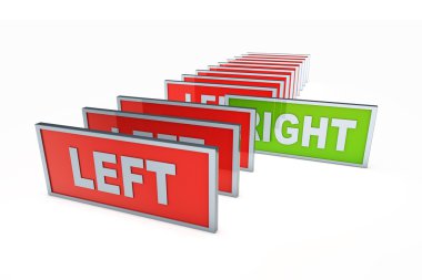 Left and right clipart