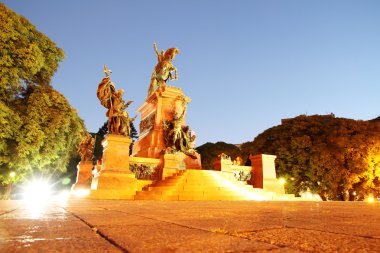 Night shot of San Martin, Buenos Aires clipart