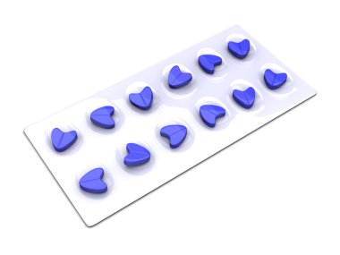 Blue Love Pills clipart
