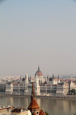 Smog over the Hungarian Parliament clipart