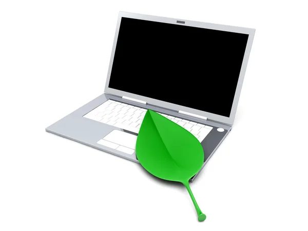 Ekologiczne laptopa — Zdjęcie stockowe