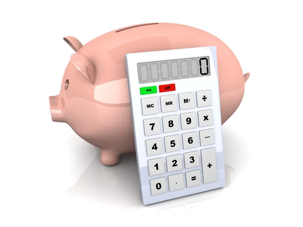 Calculadora de poupança — Fotografia de Stock