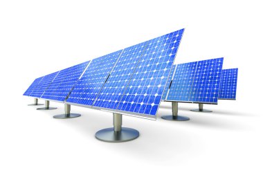 Solar panel farm clipart