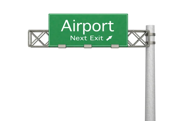Znak autostrady - Lotnisko — Zdjęcie stockowe