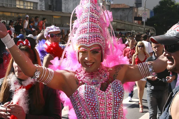 Drag Queen en el Desfile Gay en Sao Paulo —  Fotos de Stock