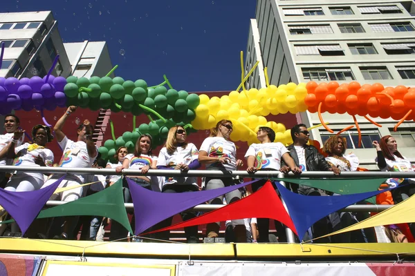 Gay Parade in Sao Paulo — Stock Photo, Image