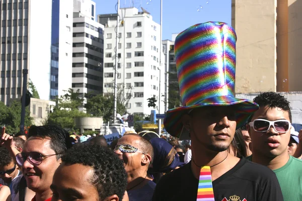 Schwulenparade in Sao Paulo — Stockfoto