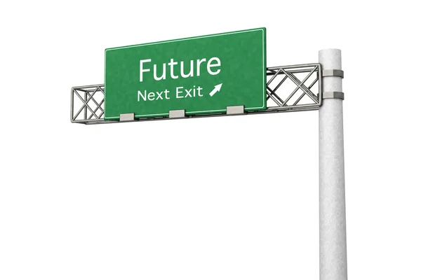 Znak autostrady - przyszłość — Zdjęcie stockowe