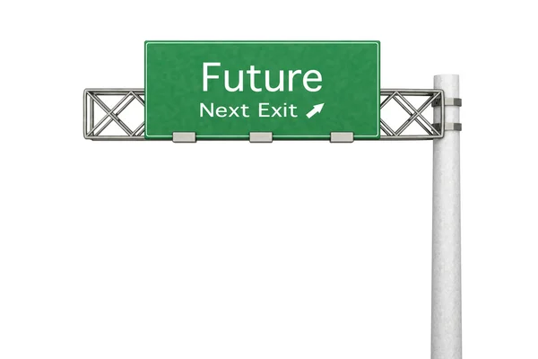 Autobahnschild - Zukunft — Stockfoto