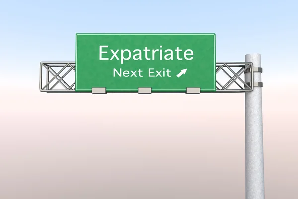 Highway Sign - Expatriate — Stock Photo, Image