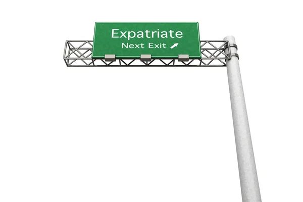 Дорожный знак - Expatriate — стоковое фото