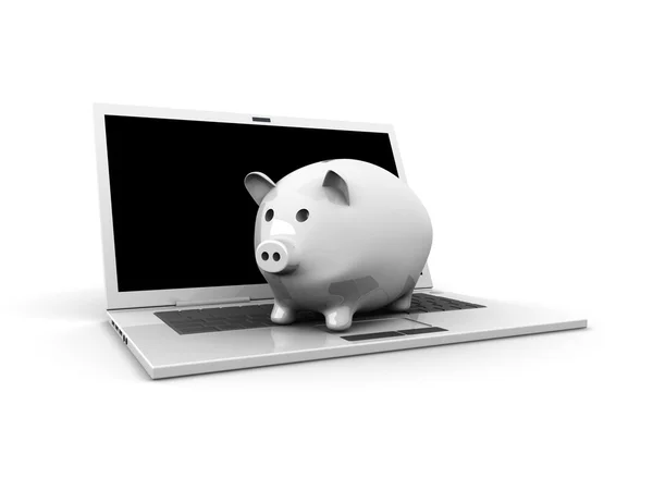 Digital piggy bank — Stock Photo, Image