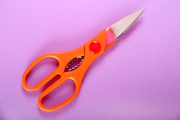 Scissor on a Paper Background — Stock Photo, Image