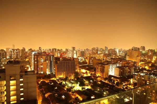 Panorama nocturno de Santiago de Chile —  Fotos de Stock