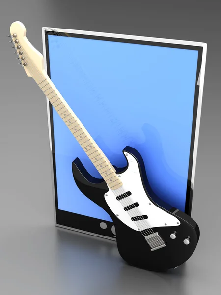 Musik-Tablet-PC — Stockfoto