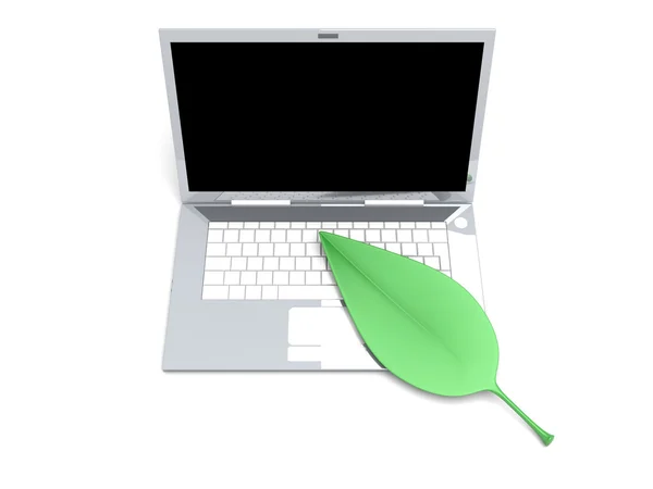 Laptop ecológico — Fotografia de Stock