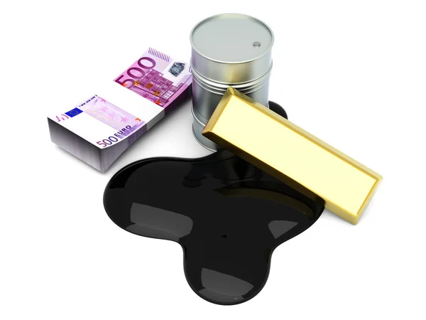Råvaror och euro — Stockfoto
