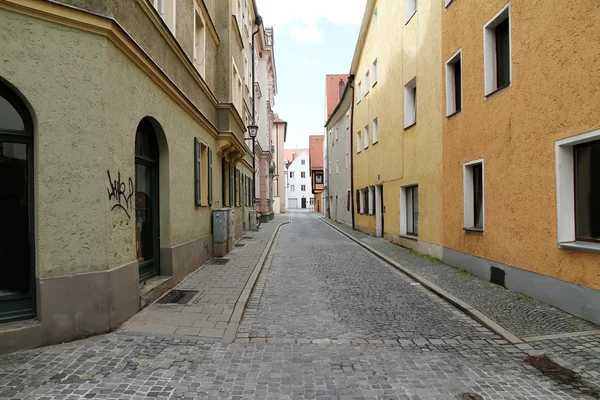Rua no centro de Regensburg — Fotografia de Stock