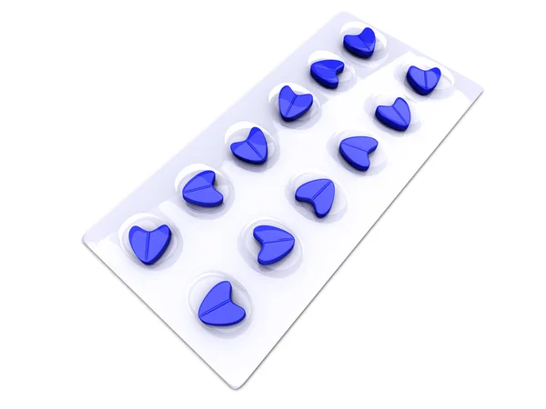 Blue Love Pills — Stock Photo, Image