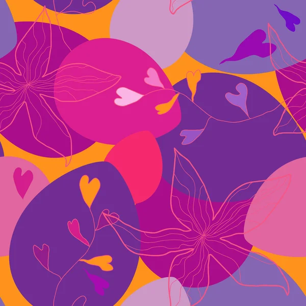 Colorida ilustración vectorial de huevos de Pascua con flores — Vector de stock