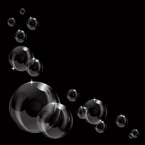 Návrh pozadí transparentní mýdlová bublina — Stockový vektor