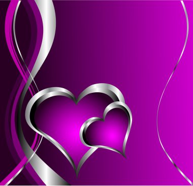 A purple hearts Valentines Day Background clipart