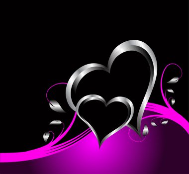 A purple hearts Valentines Day Background clipart