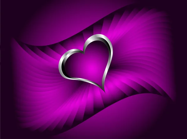 Un coeur pourpre Valentines Fond — Image vectorielle