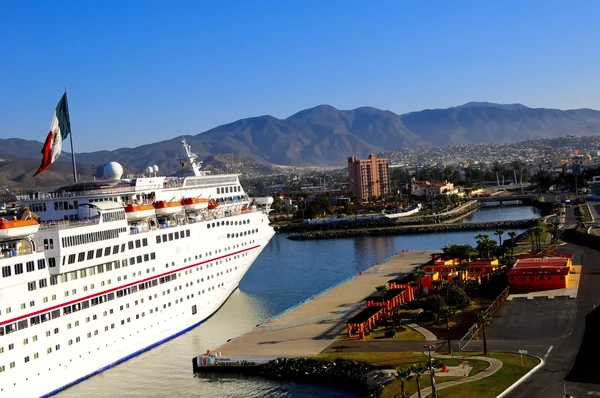 Ensenada cruiseport dorp Rechtenvrije Stockfoto's