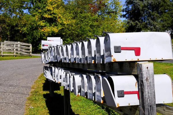 Kırsal posta kutuları — Stok fotoğraf