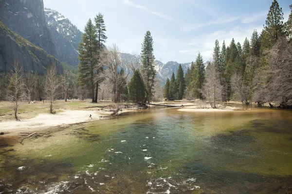 Yosemite Valley River on Spring Day — Stock Photo, Image