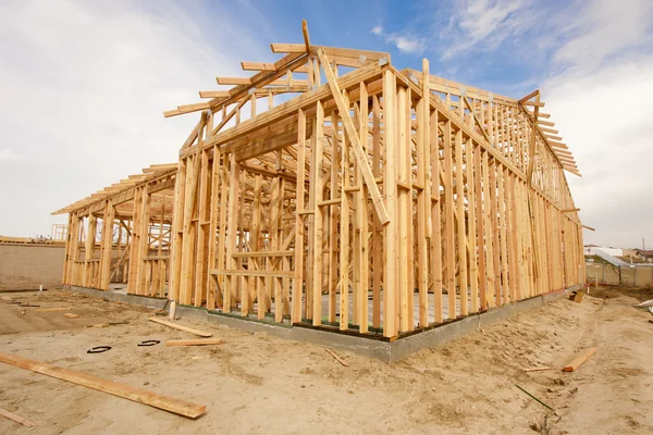 Nieuwe bouw huis framing abstract — Stockfoto
