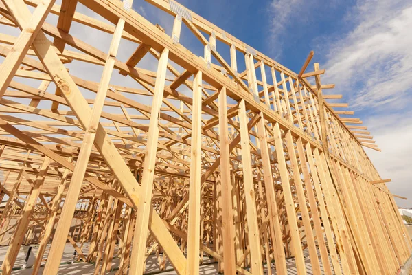 New Construction Home Framing Abstract — Stock Photo, Image