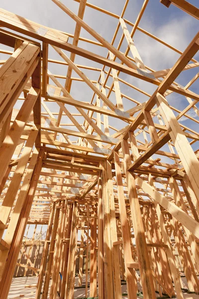 Nieuwe bouw huis framing abstract — Stockfoto