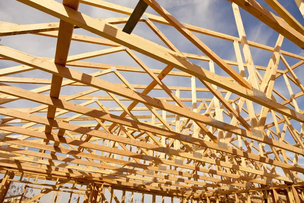 New Construction Home Framing Abstract — Stock Photo, Image