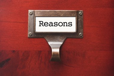 Lustrous Wooden Cabinet with Reasons File Label clipart