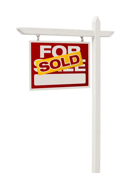 stock image Sold For Sale Real Estate Sign with Clipping Path