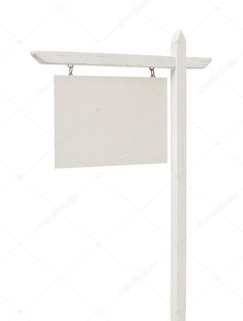 Blank Real Estate Sign with Clipping Path