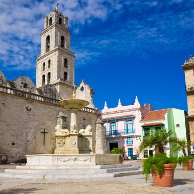 The Church of San Francisco in Old Havana clipart