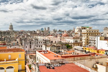 Aerial view of Old Havana clipart