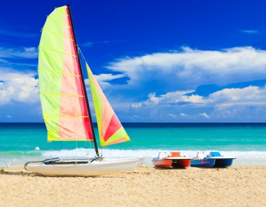 The famous beach of Varadero in Cuba clipart