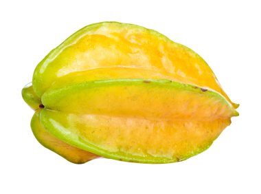 Ribe carambola or star fruit isolated on white clipart