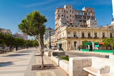 Prado, a famous street in Old Havana clipart