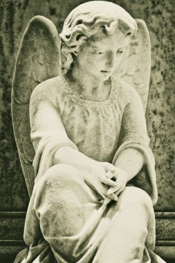 bir mezarlığı üzerinde güzel bir melek Vintage görüntüsü